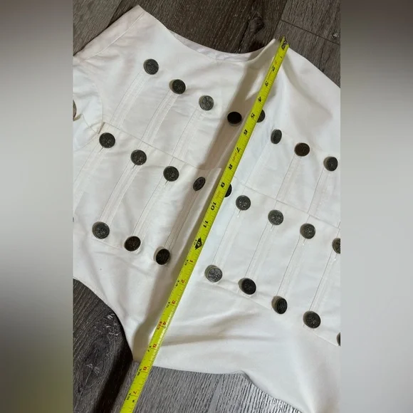💯cotton Elegant White Buttoned Women's Vest - Picture 7 of 10